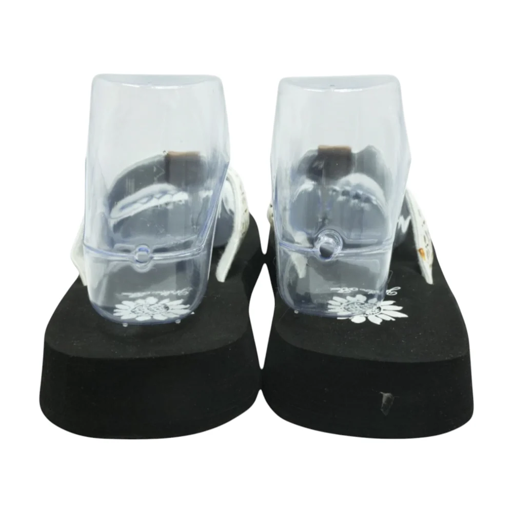 White Flat Sandals - Image 2