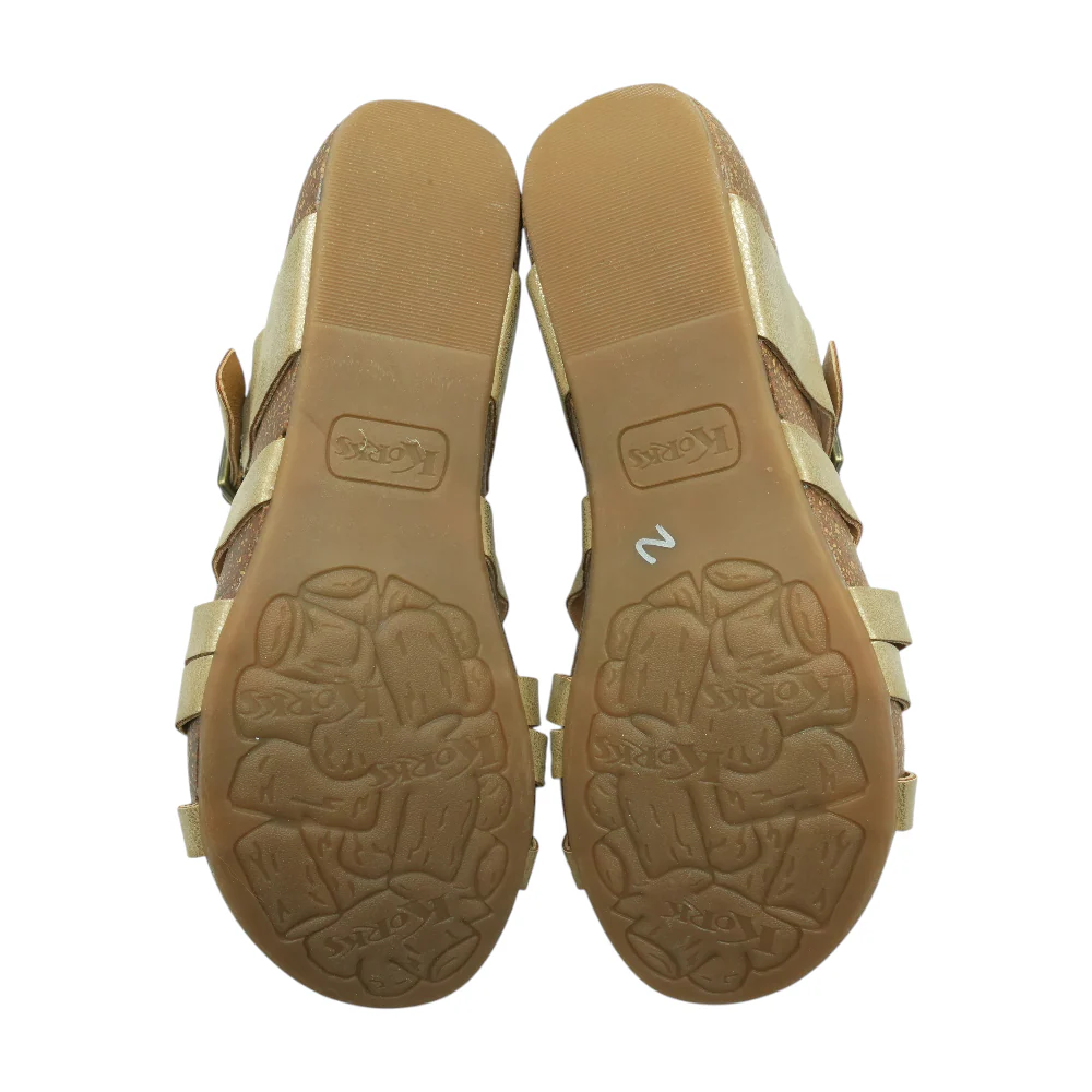 Bronze Wedged Sandals - Image 3