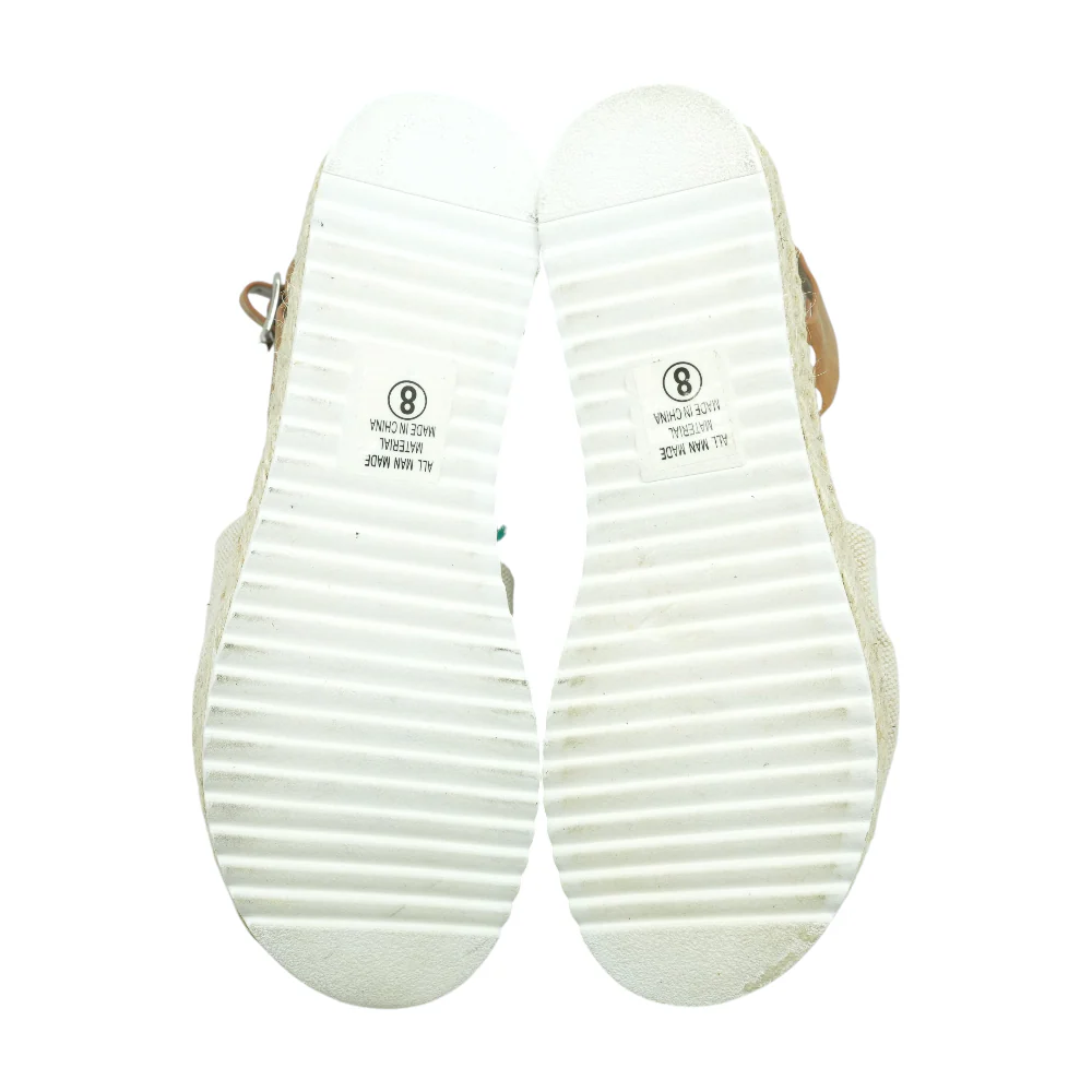 Beige Wedged Sandals - Image 3