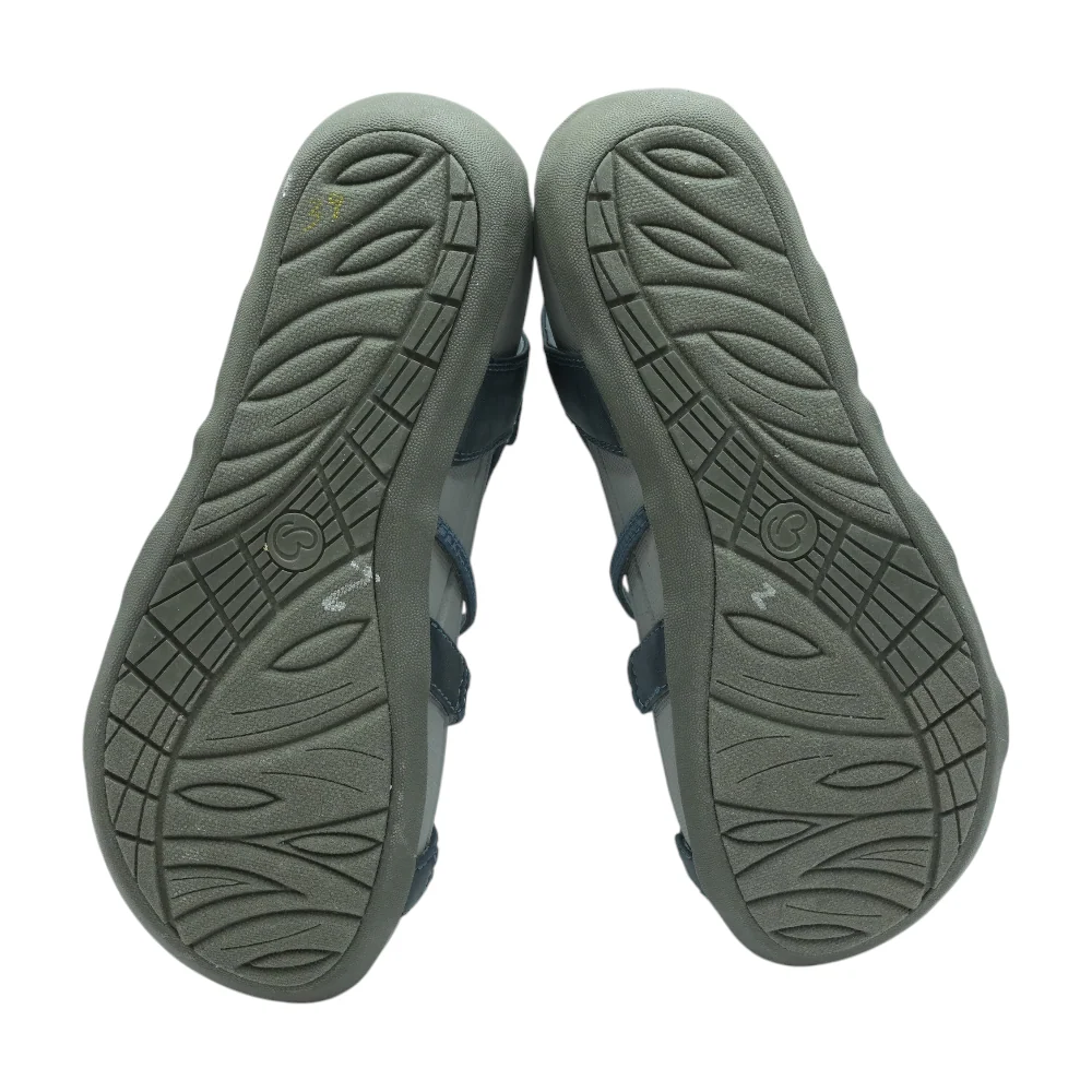 Navy Flat Sandals - Image 3