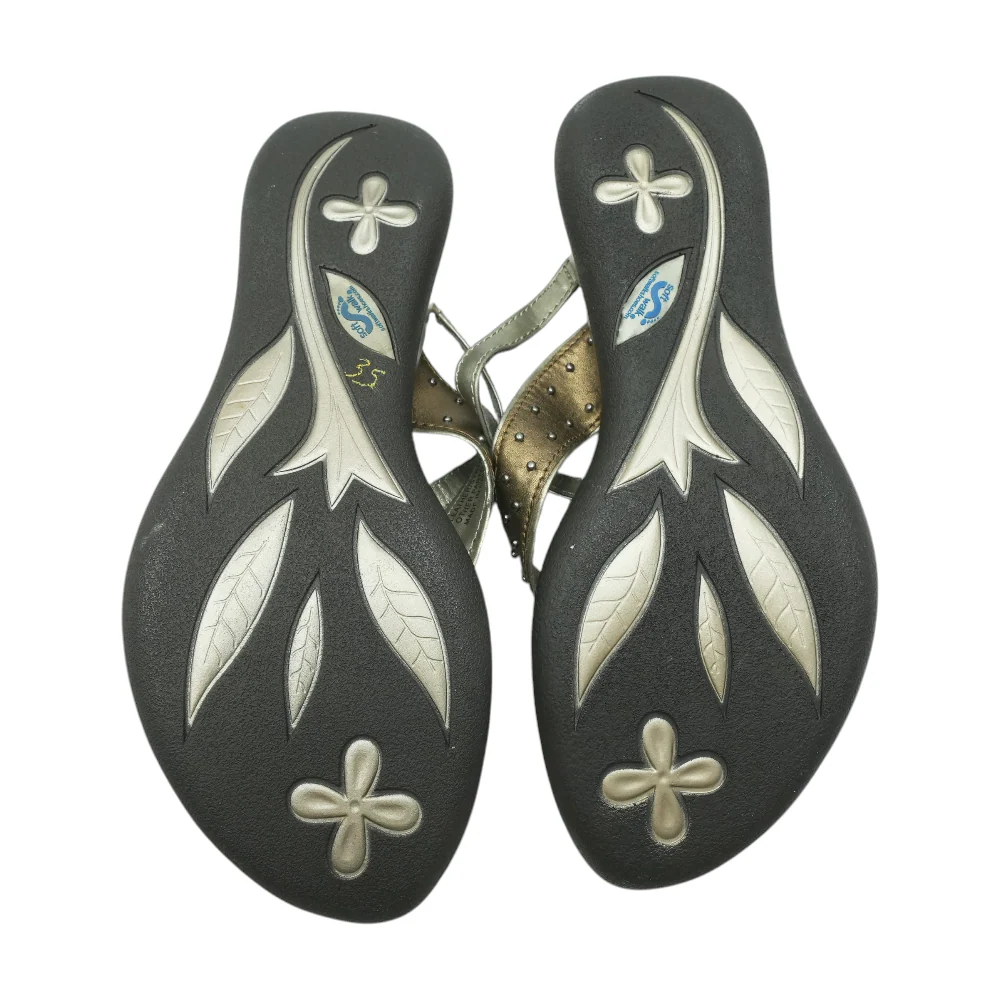 Gray Wedged Sandals - Image 3