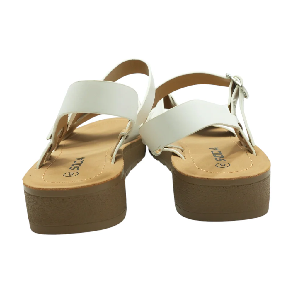 White Wedged Sandals - Image 2