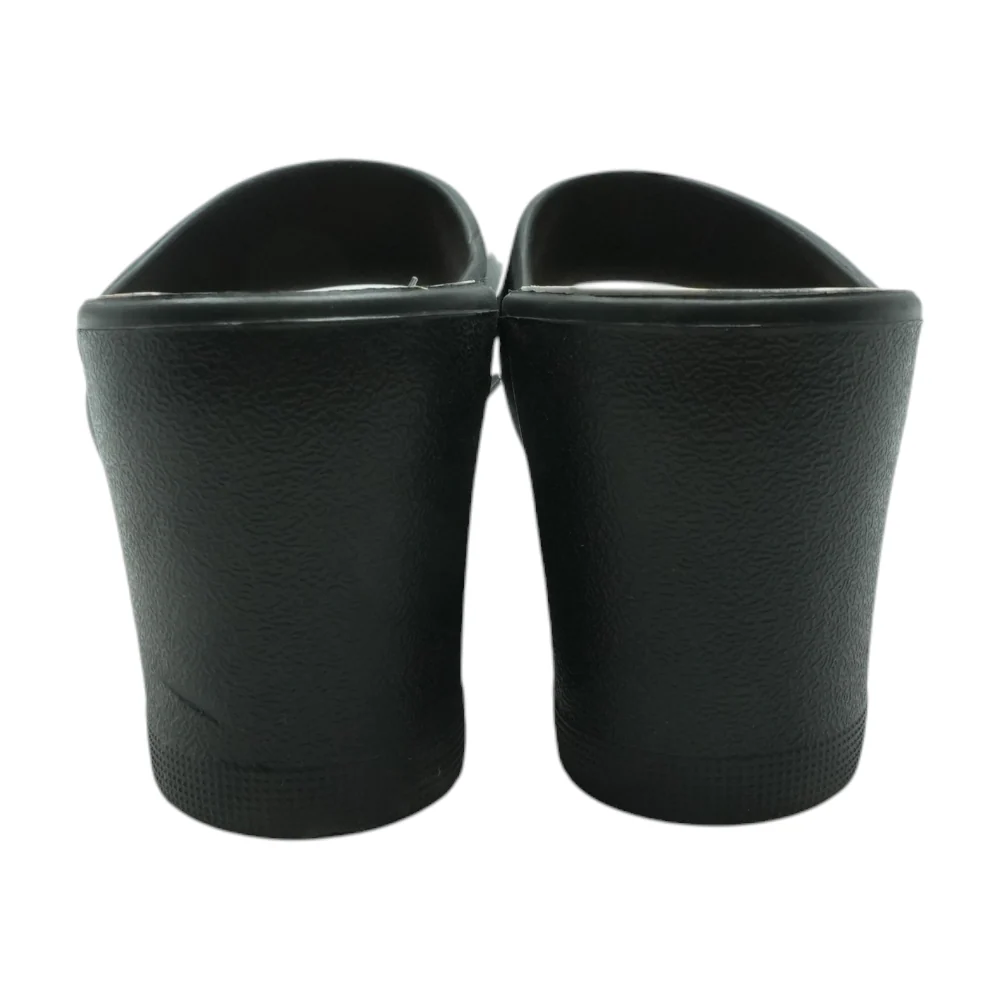 Black Wedged Sandals - Image 2