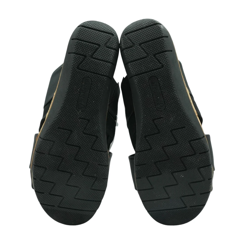 Black Wedged Sandals - Image 3