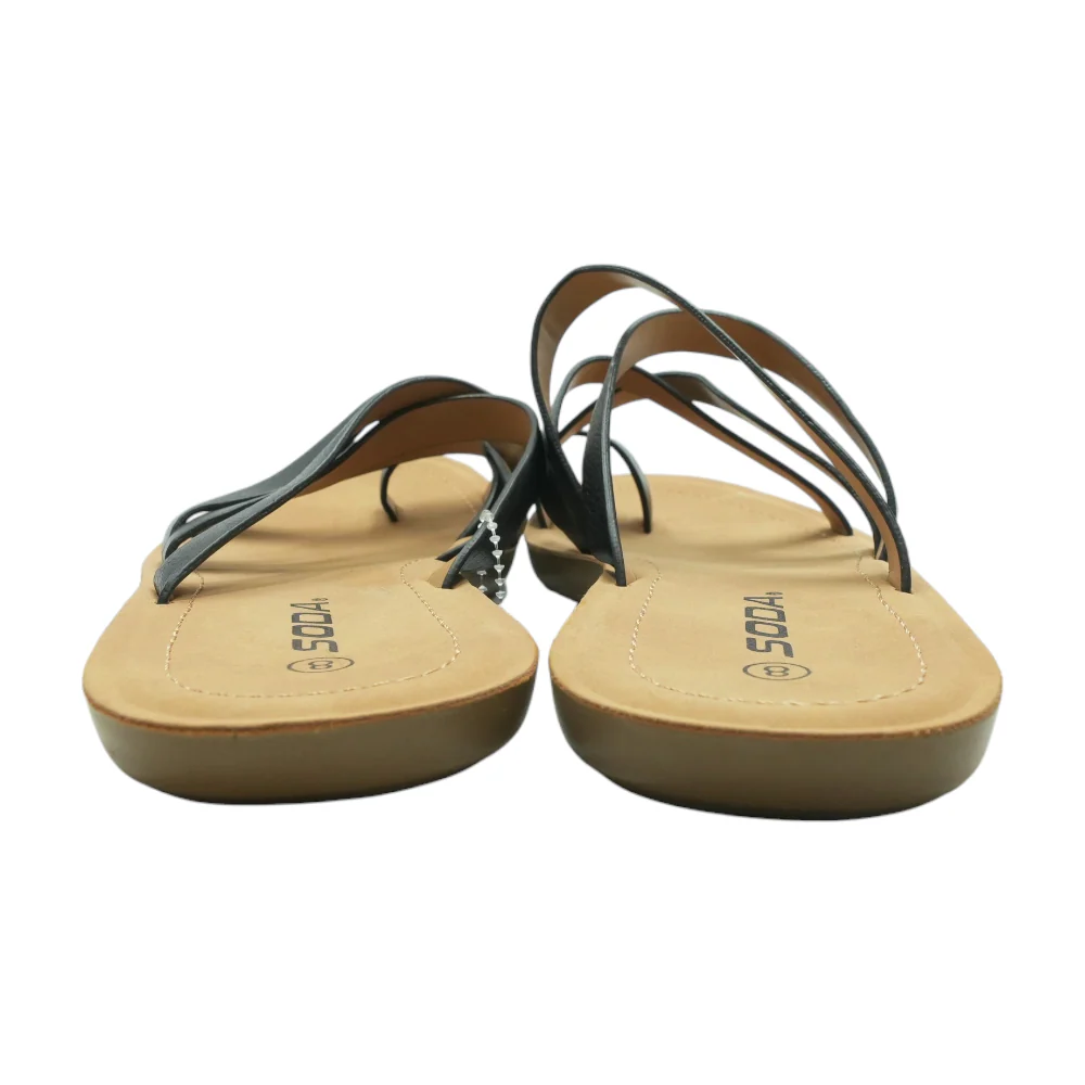 Black Flat Sandals - Image 2