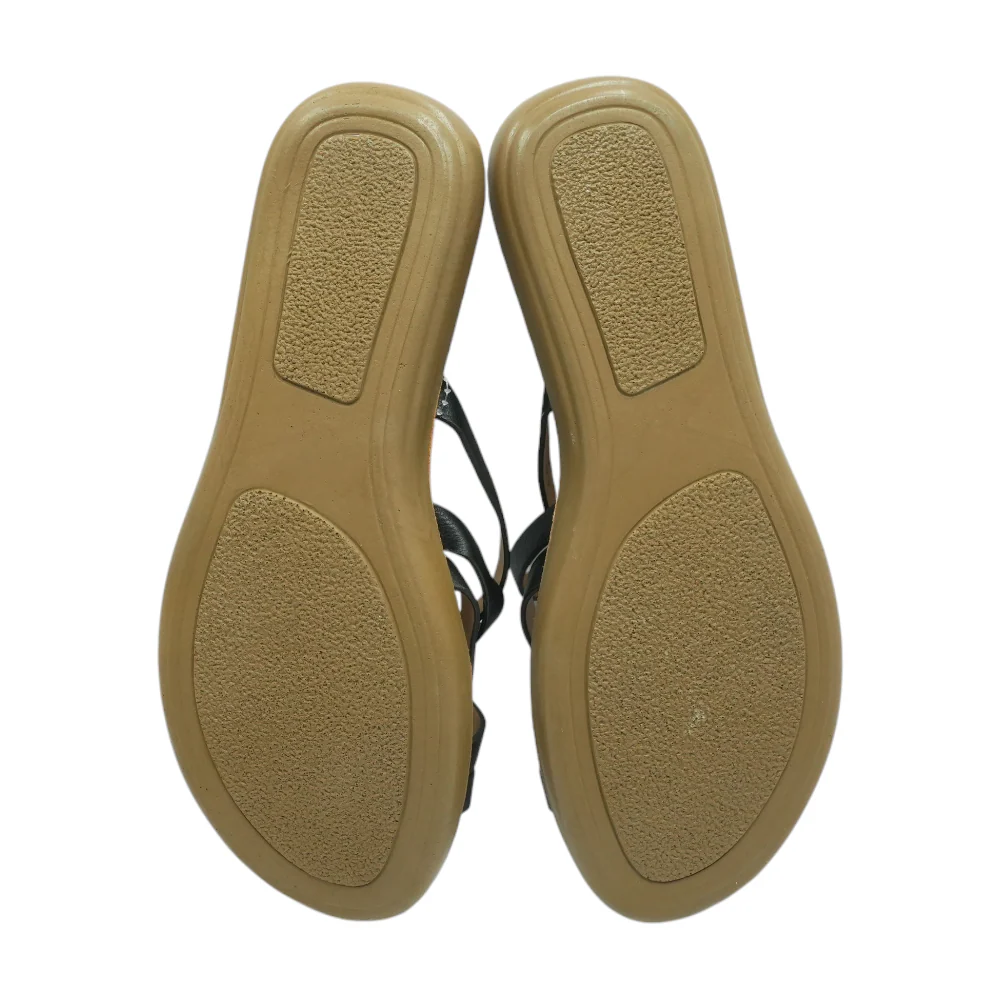 Black Flat Sandals - Image 3
