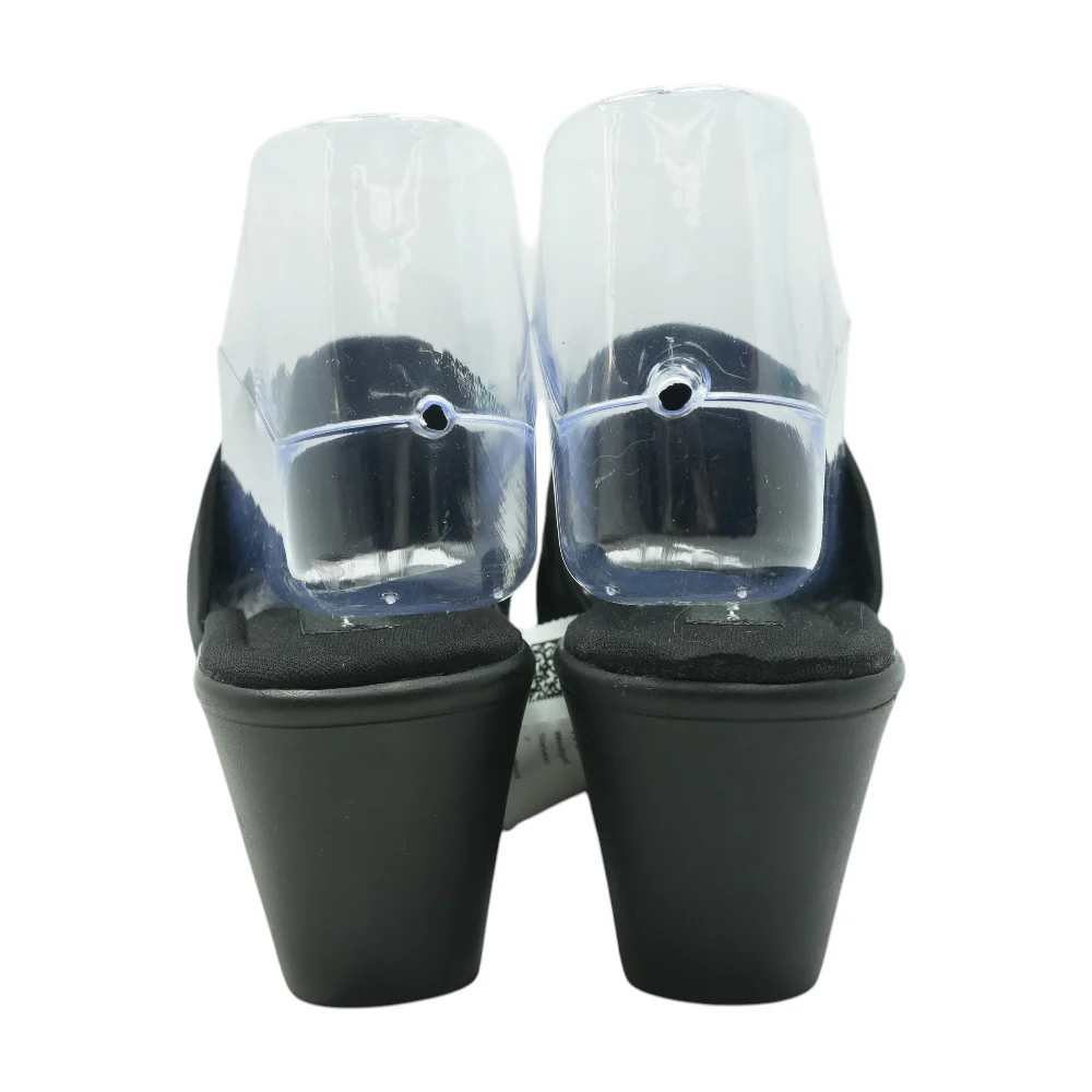 Black Wedged Sandals - Image 2