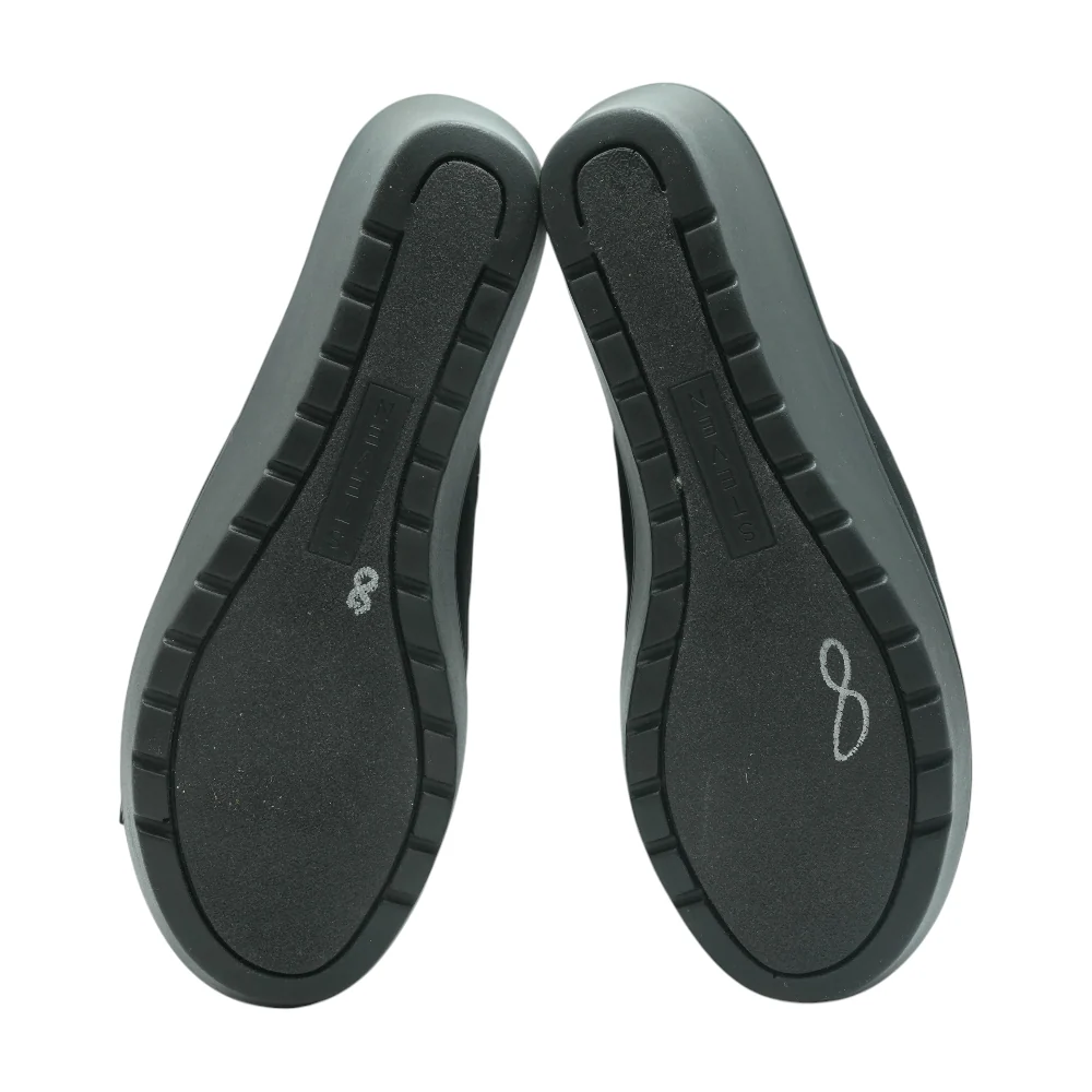 Black Wedged Sandals - Image 3