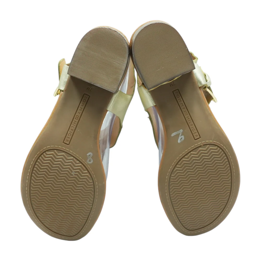 Gold Heeled Sandals - Image 3