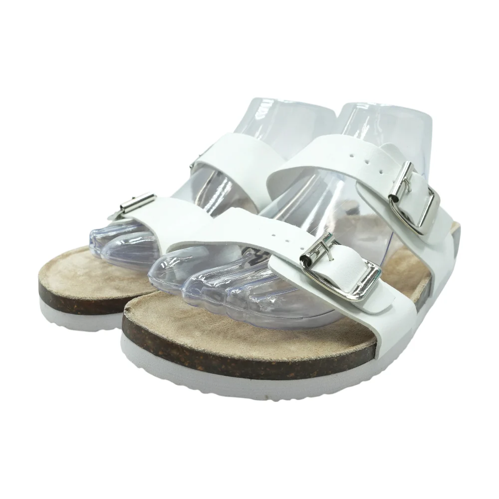 White Flat Sandals