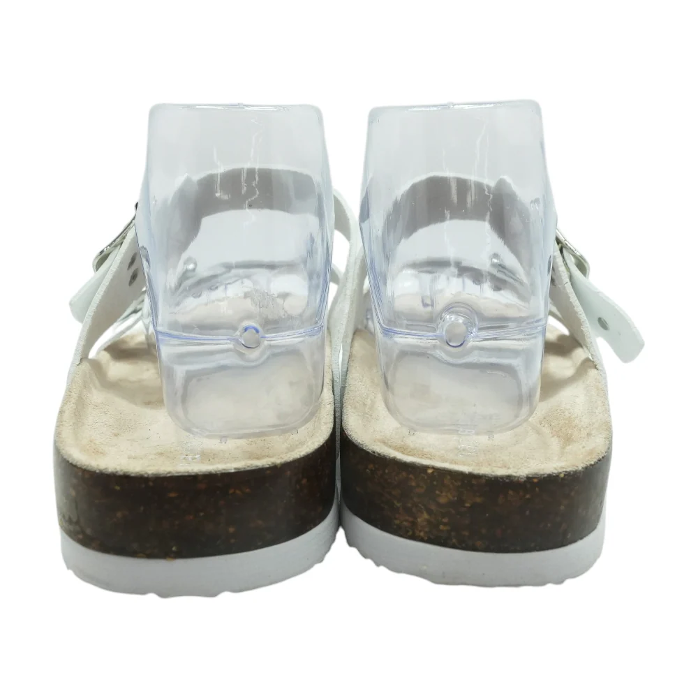 White Flat Sandals - Image 2