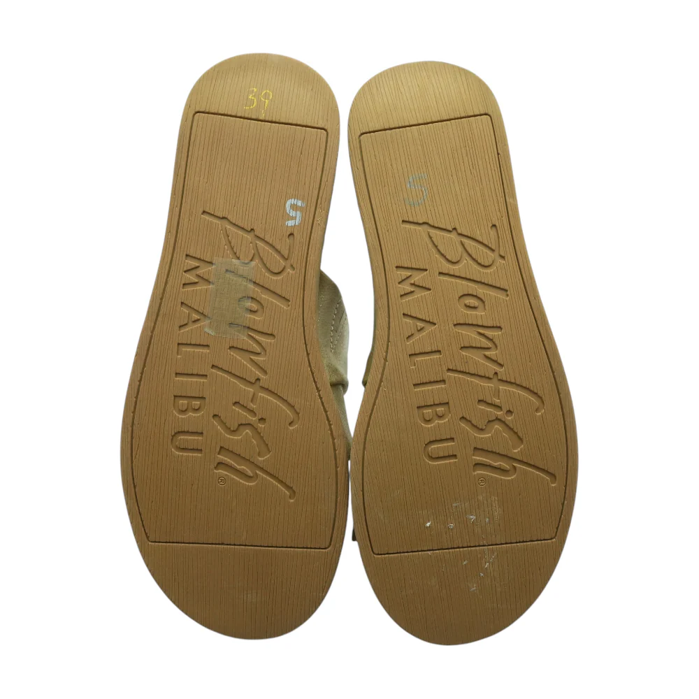 Gold Wedged Sandals - Image 3