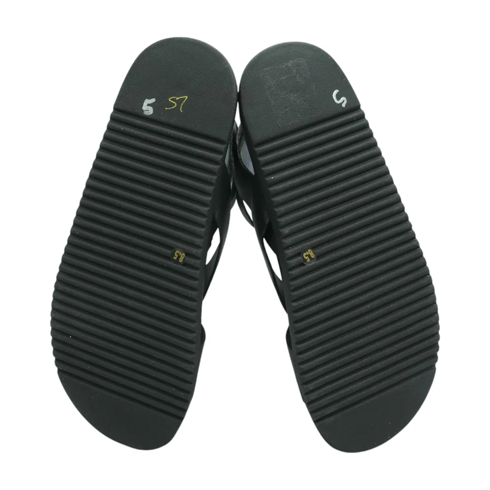Black Flat Sandals - Image 3