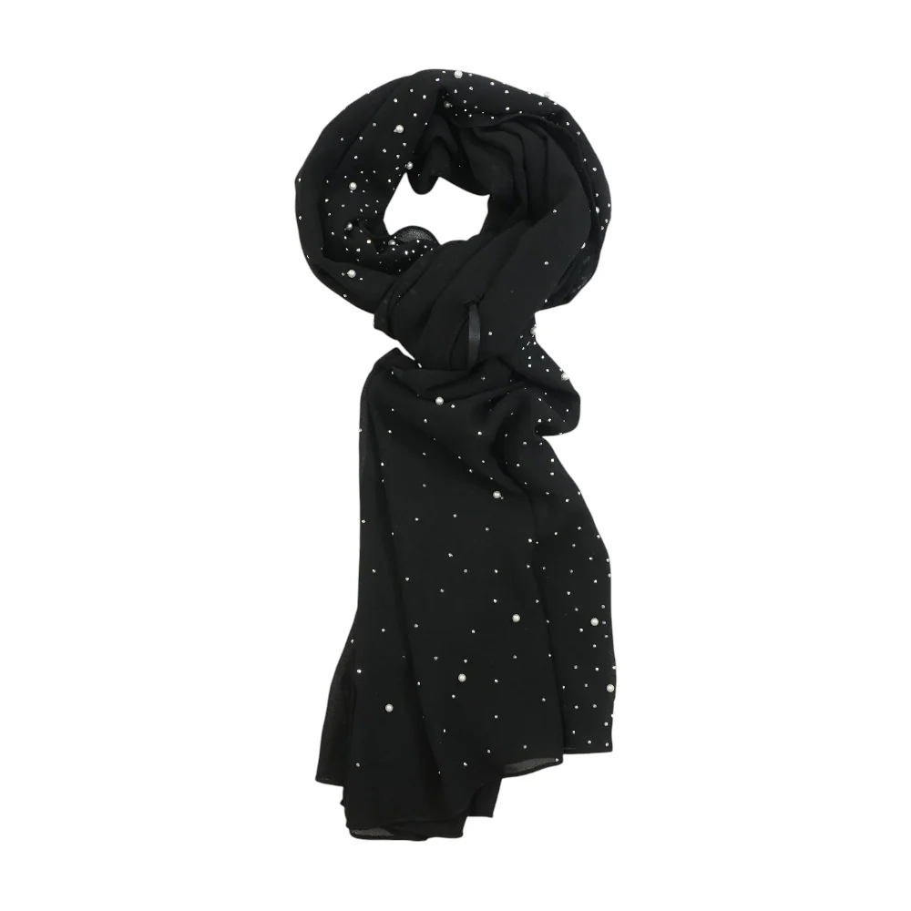 Black Polyester Scarf
