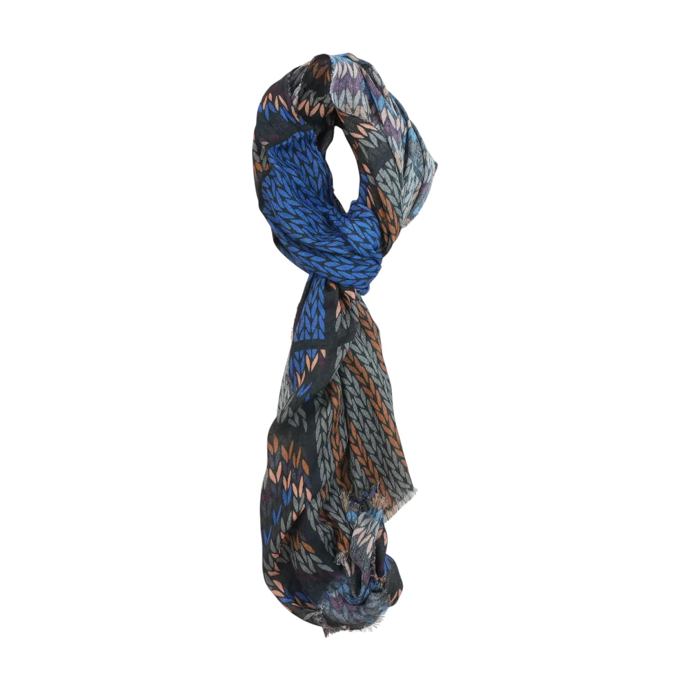 Multi Graphic Viscose Scarf - Image 2