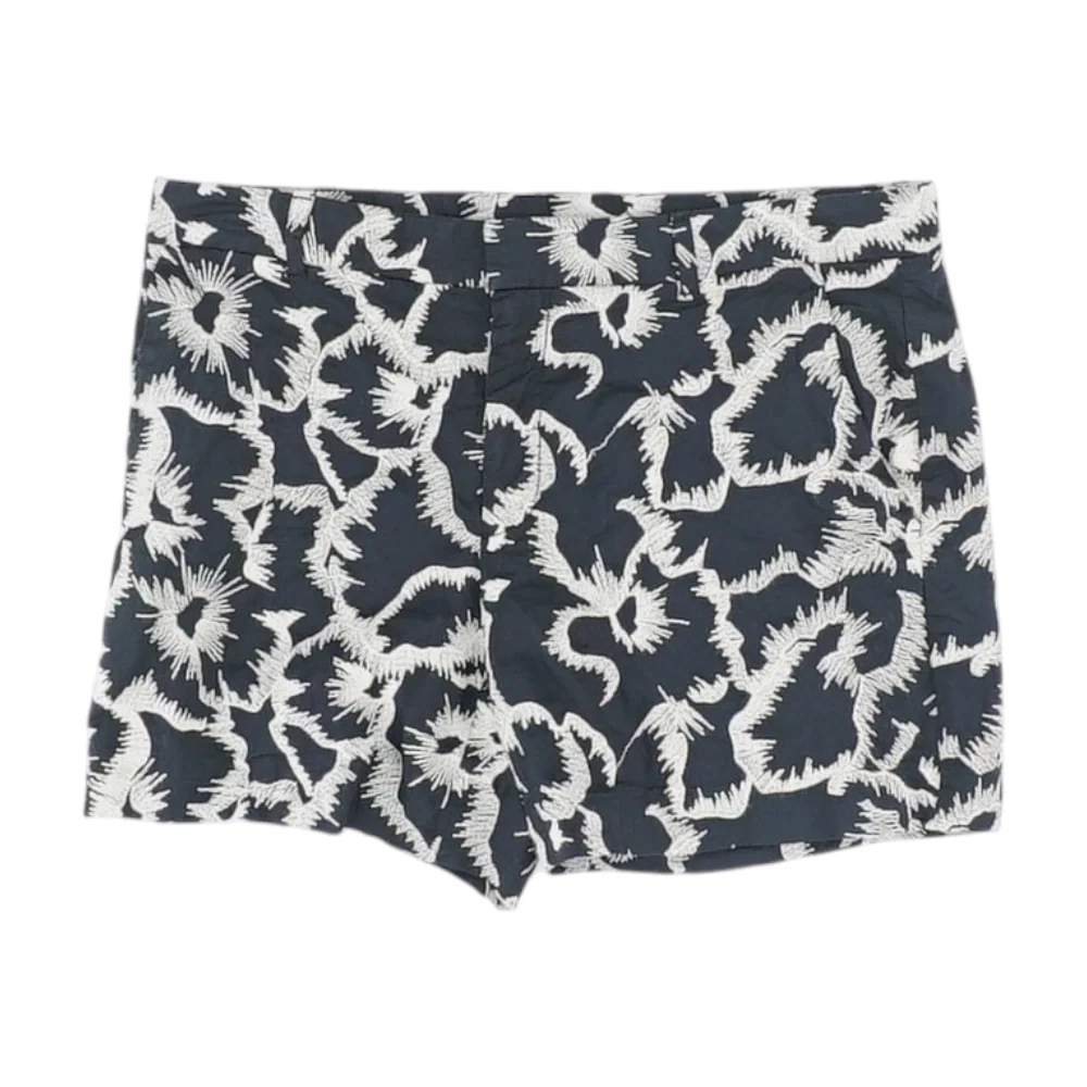 Black Abstract Chino Shorts