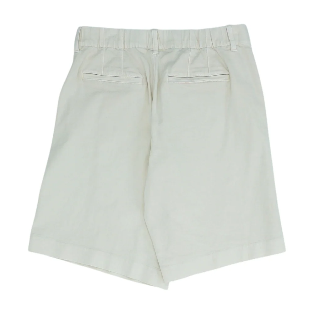 Cream Solid Chino Shorts - Image 2