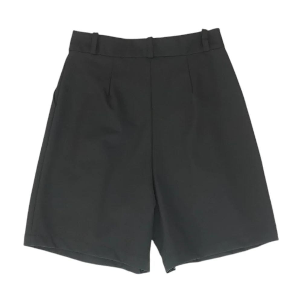 Black Solid Chino Shorts - Image 2