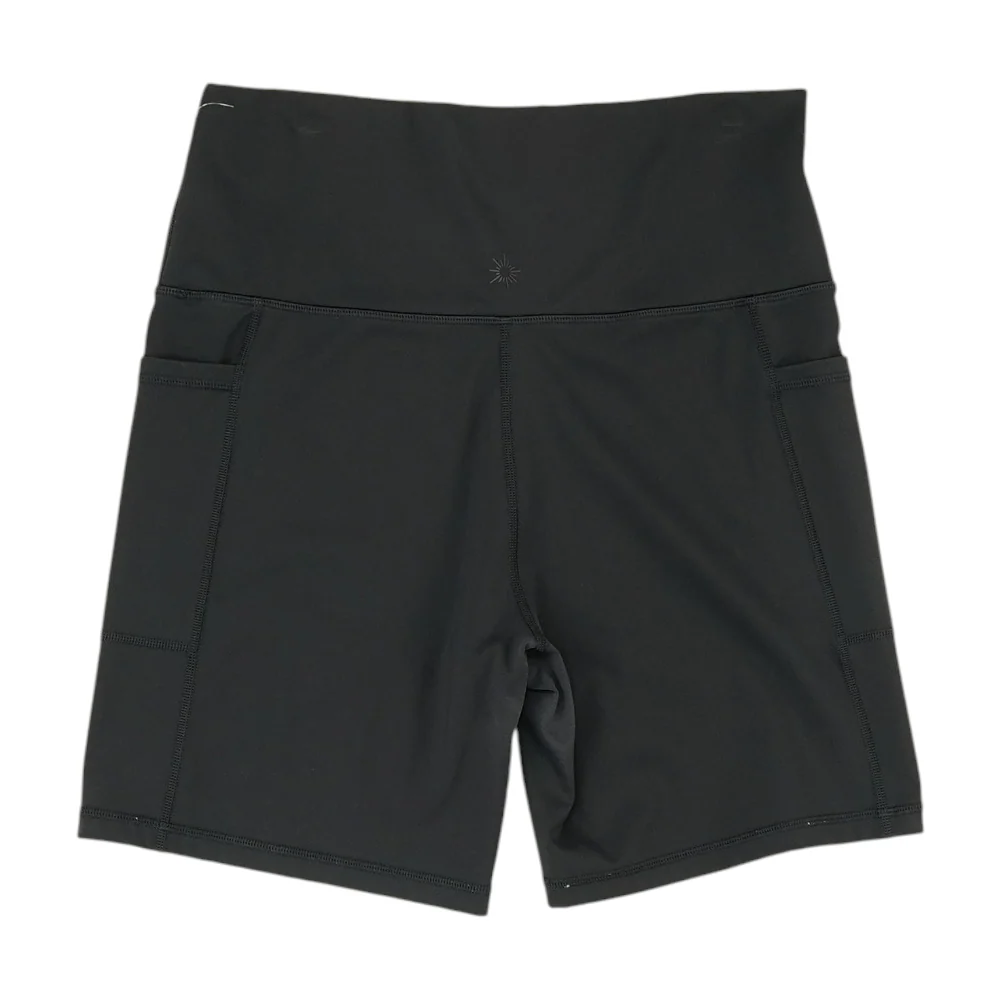 Black Solid Active Shorts - Image 2