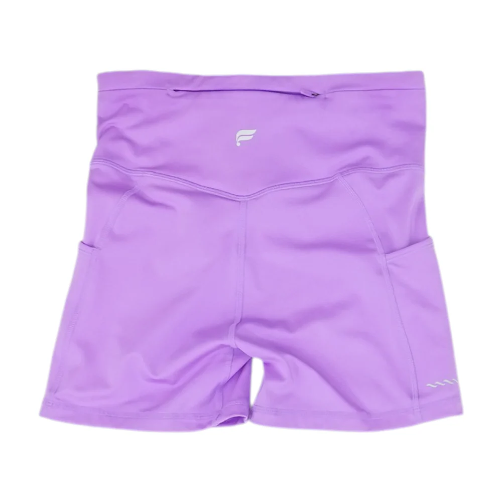 Purple Solid Active Shorts - Image 2