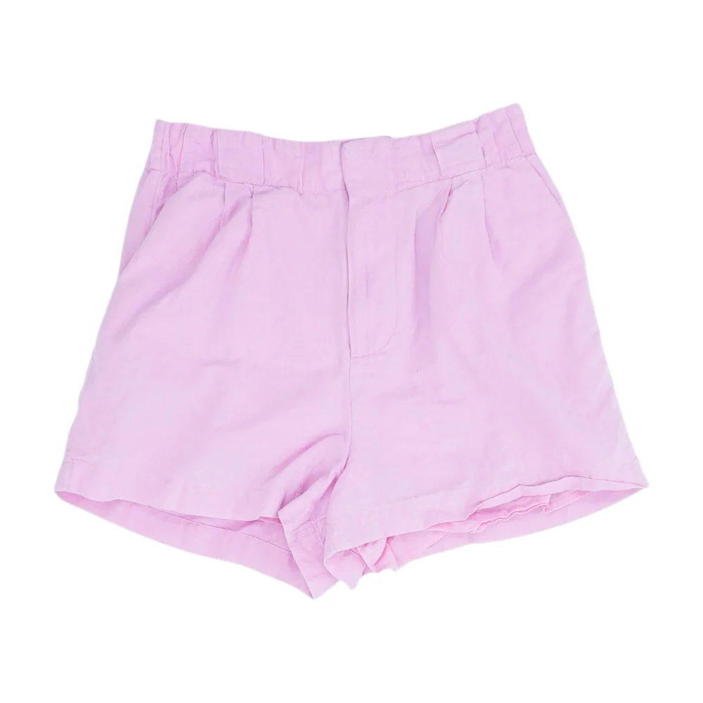 Pink Solid Chino Shorts