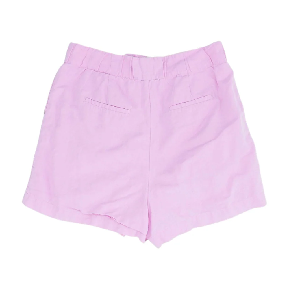 Pink Solid Chino Shorts - Image 2