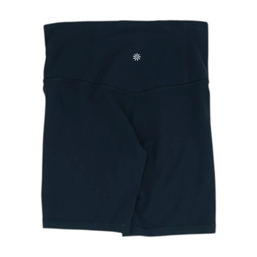 Black Solid Active Shorts - Image 2