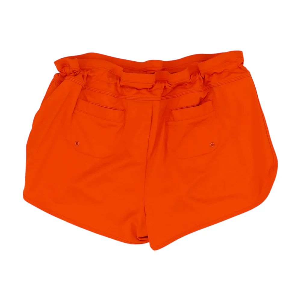 Orange Solid Active Shorts - Image 2