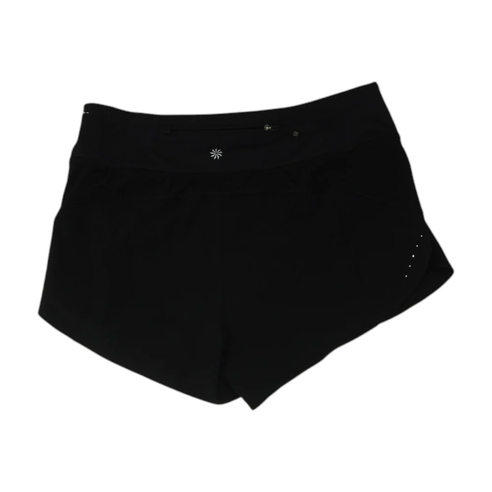 Black Solid Active Shorts - Image 2