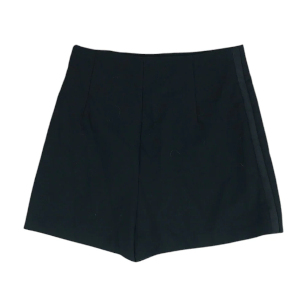 Black Solid Chino Shorts - Image 2
