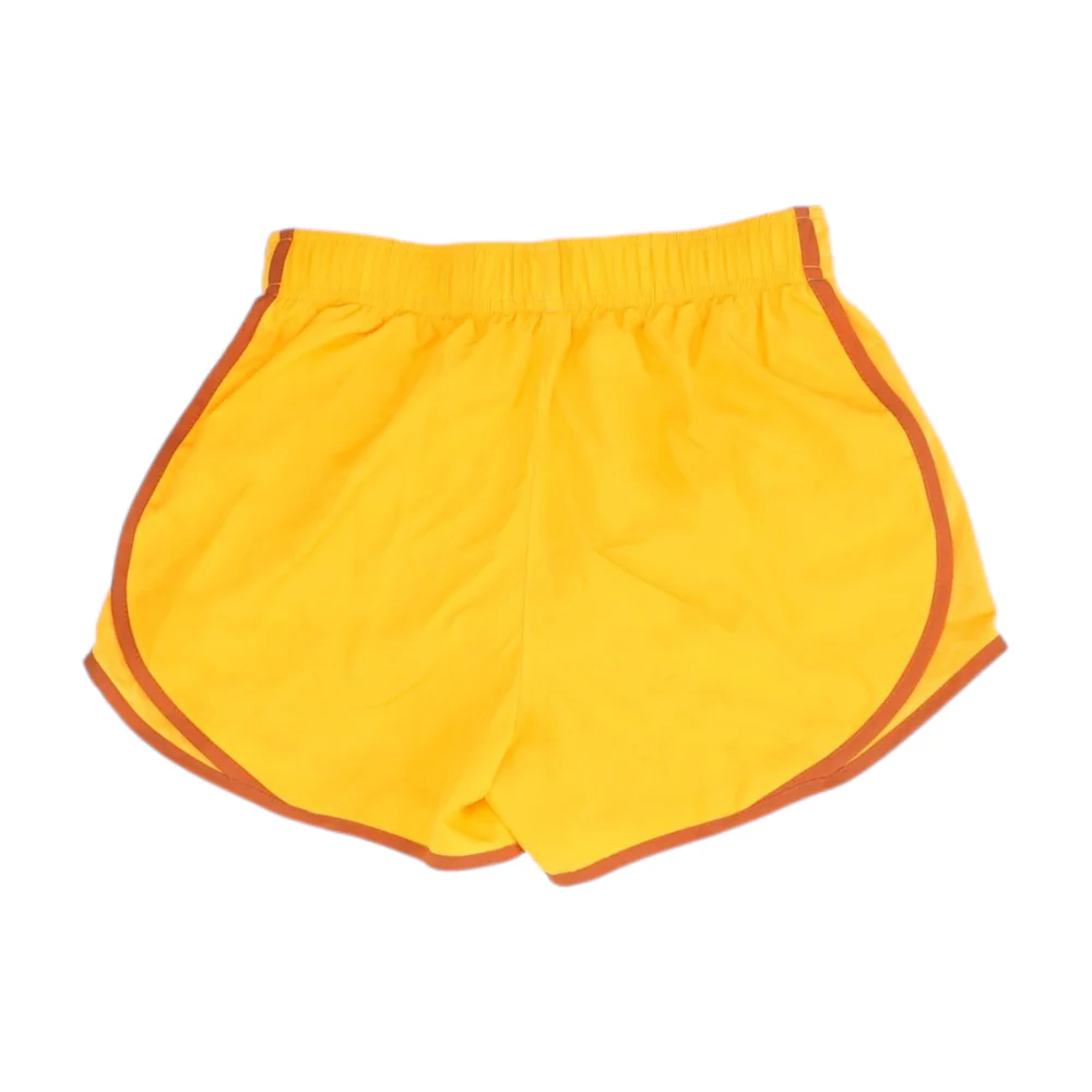 Orange Solid Active Shorts - Image 2