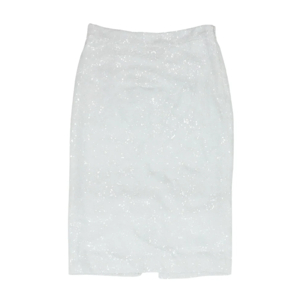 White Floral Midi Skirt