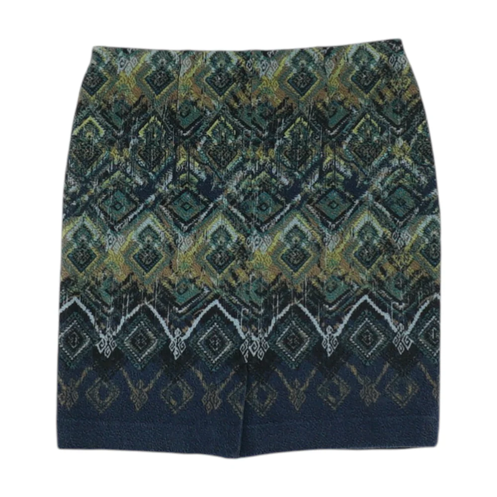 Navy Geometric Mini Skirt - Image 2