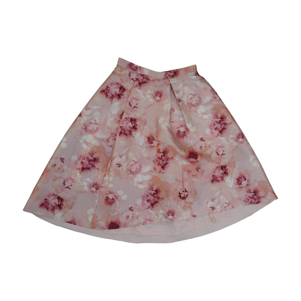 Pink Floral Midi Skirt - Image 2