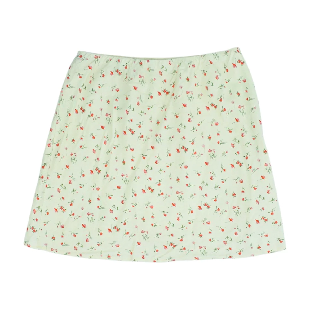 Yellow Floral Mini Skirt - Image 2