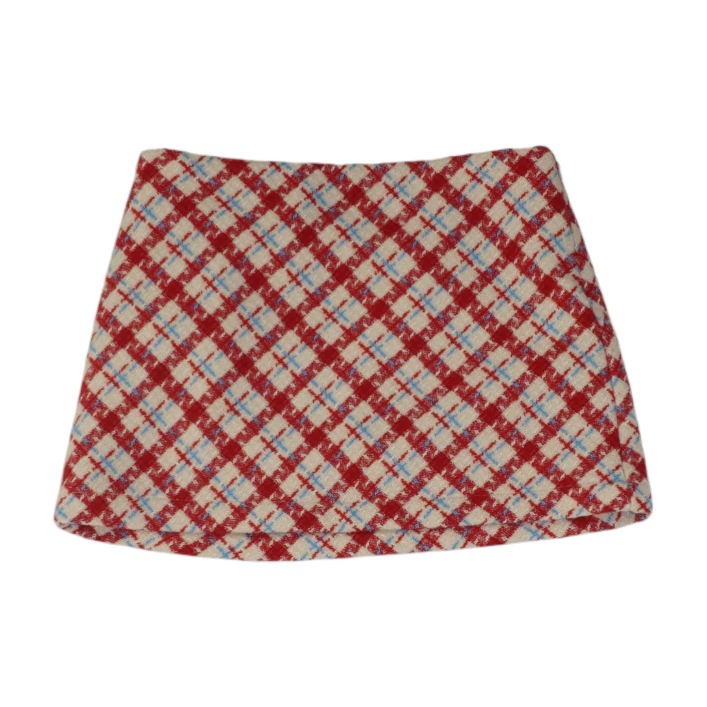 Red Plaid Mini Skirt - Image 2