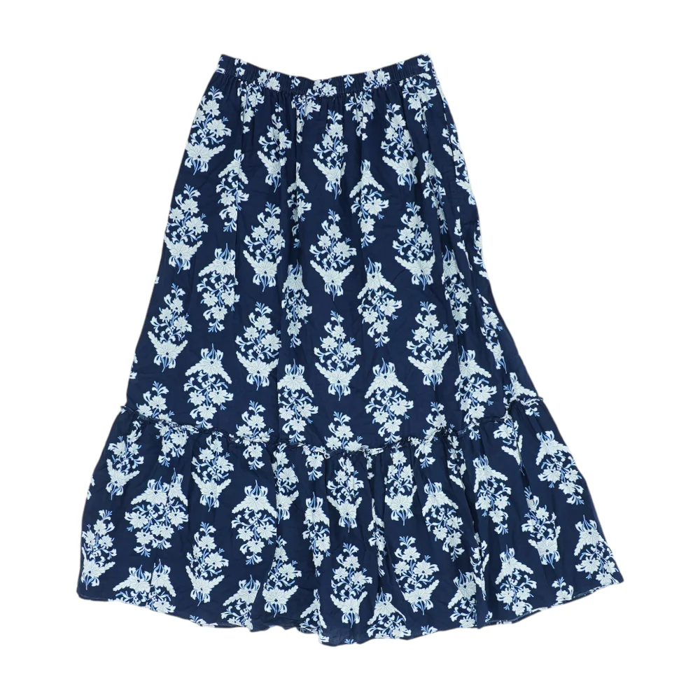 Navy Floral Midi Skirt - Image 2