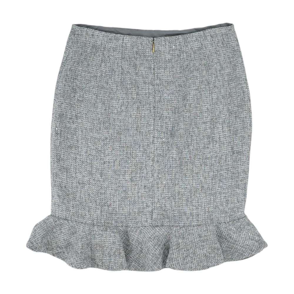 Gray Herringbone Midi Skirt - Image 2