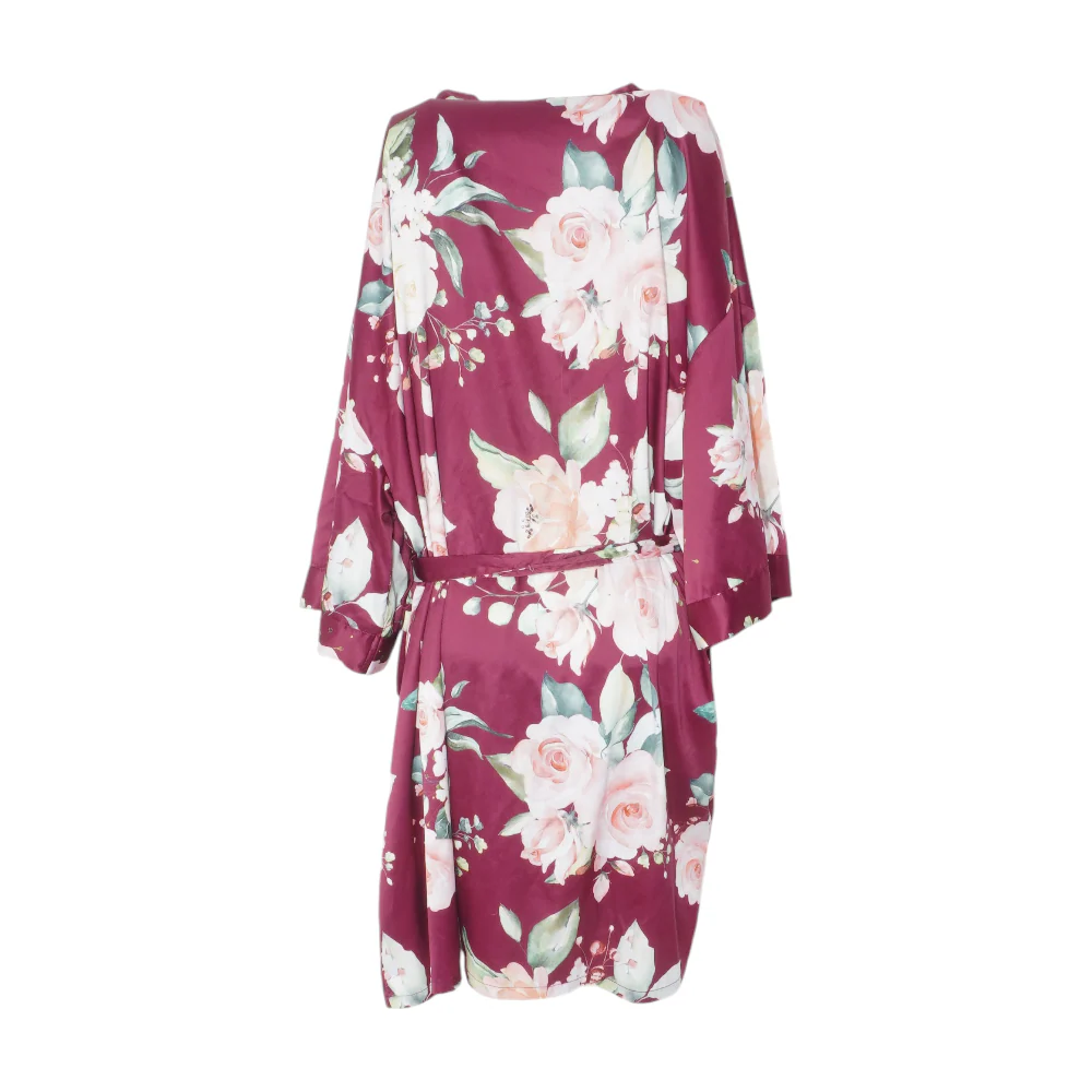 Maroon Floral Robe - Image 2