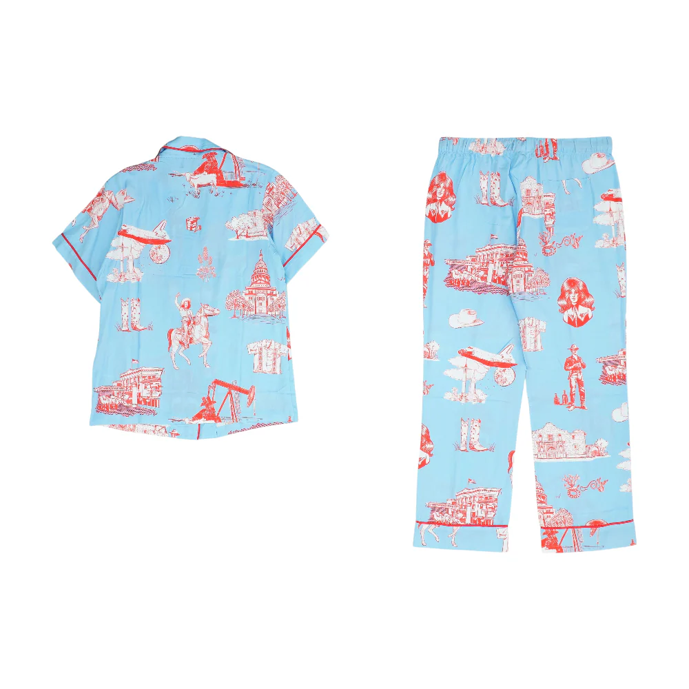 Blue Print Pajama Set - Image 2