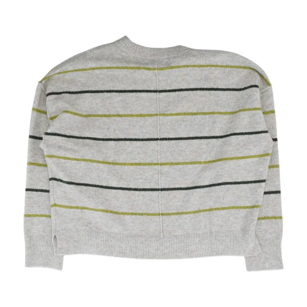 Beige Striped Pullover Sweater - Image 2