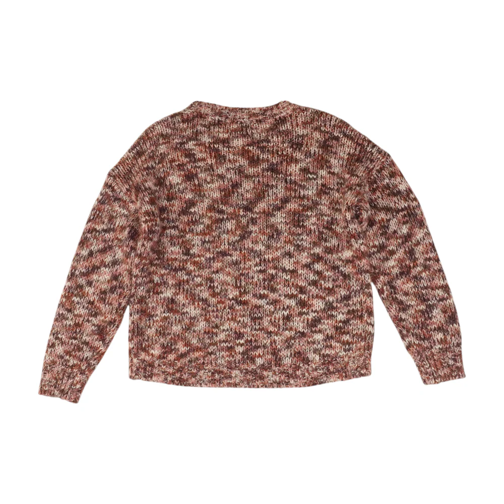 Pink Abstract Pullover Sweater - Image 2