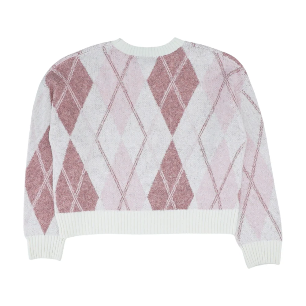 Pink Argyle Pullover Sweater - Image 2