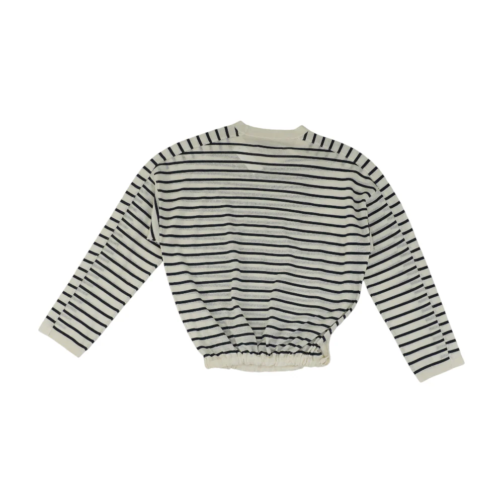 White Striped Pullover Sweater - Image 2