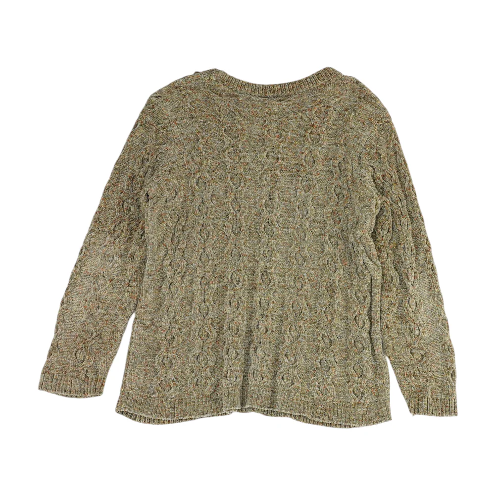 Green Abstract Pullover Sweater - Image 2