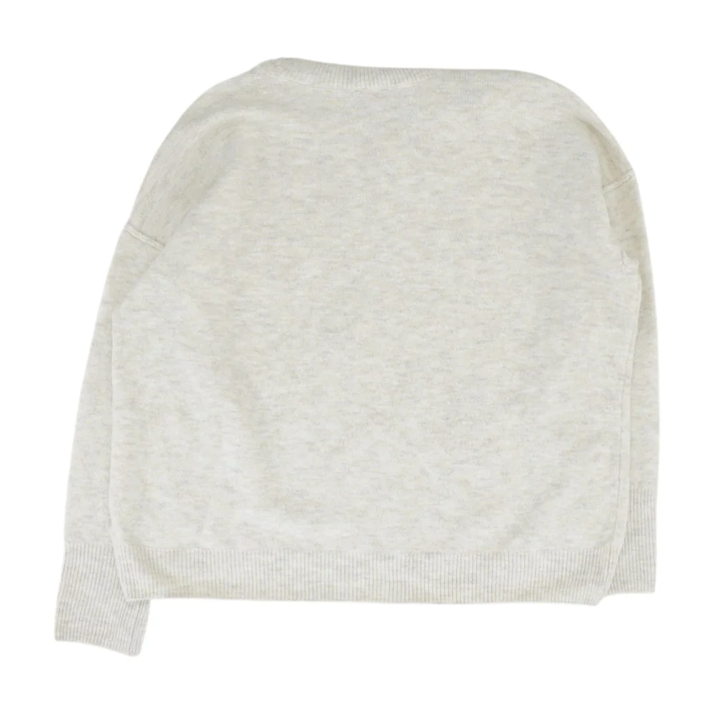 Beige Graphic Pullover Sweater - Image 2