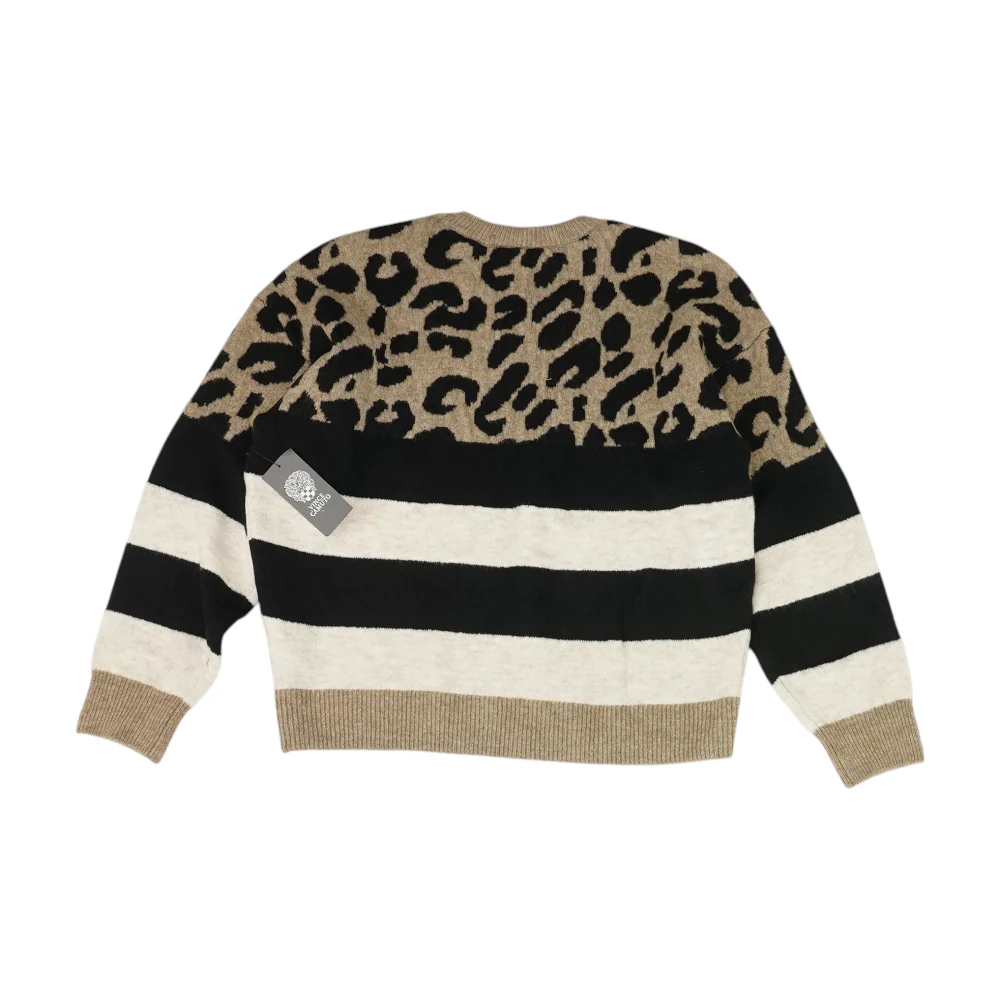 Tan Striped Pullover Sweater - Image 2