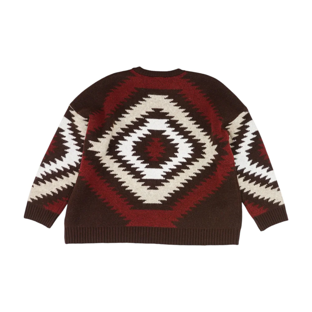 Burgundy Graphic Pullover Sweater - Image 2
