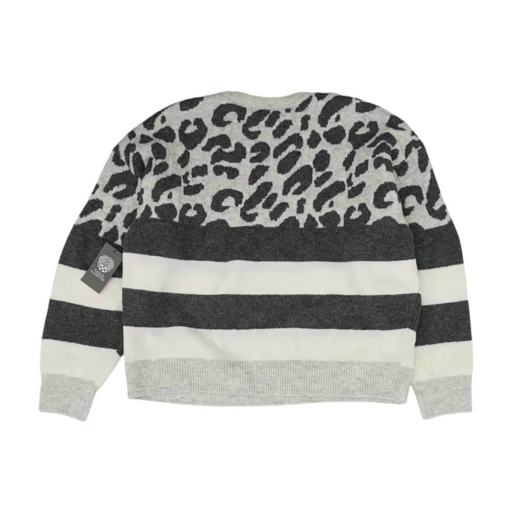 Gray Animal Print Pullover Sweater - Image 2