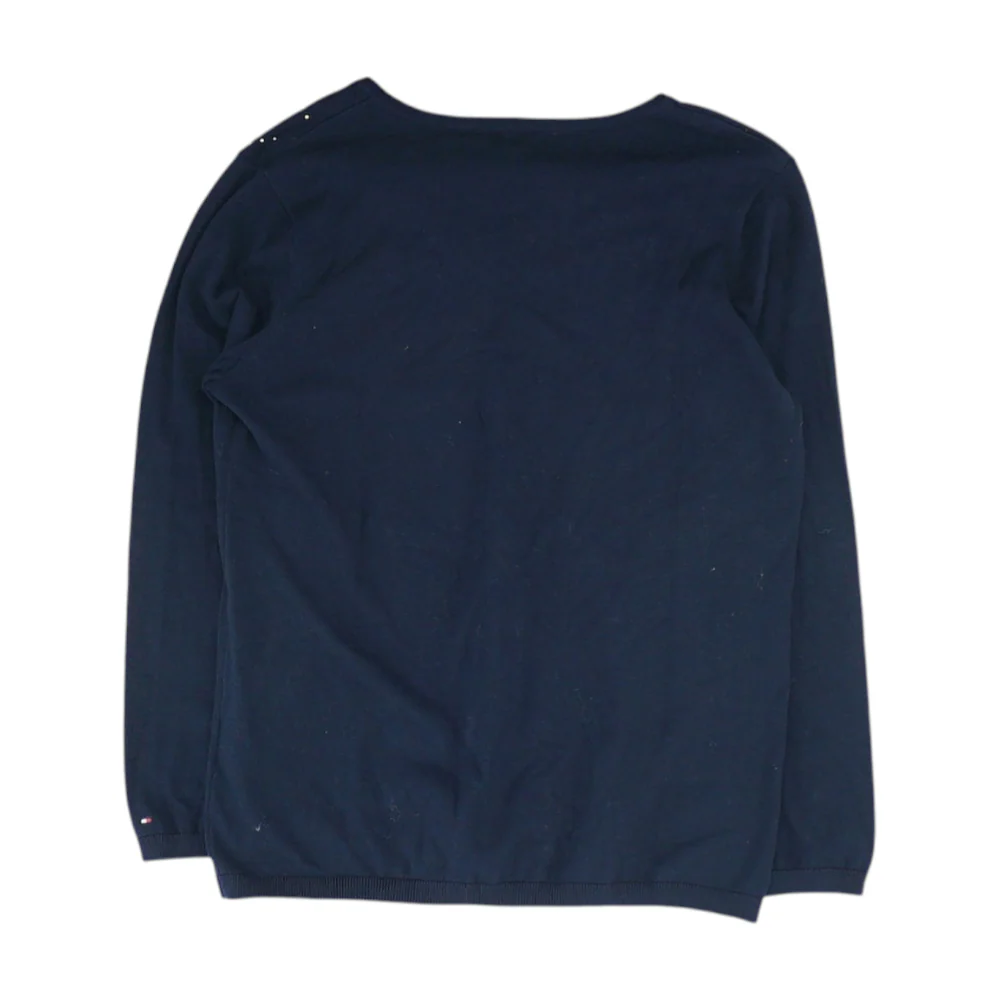 Navy Geometric Pullover Sweater - Image 2